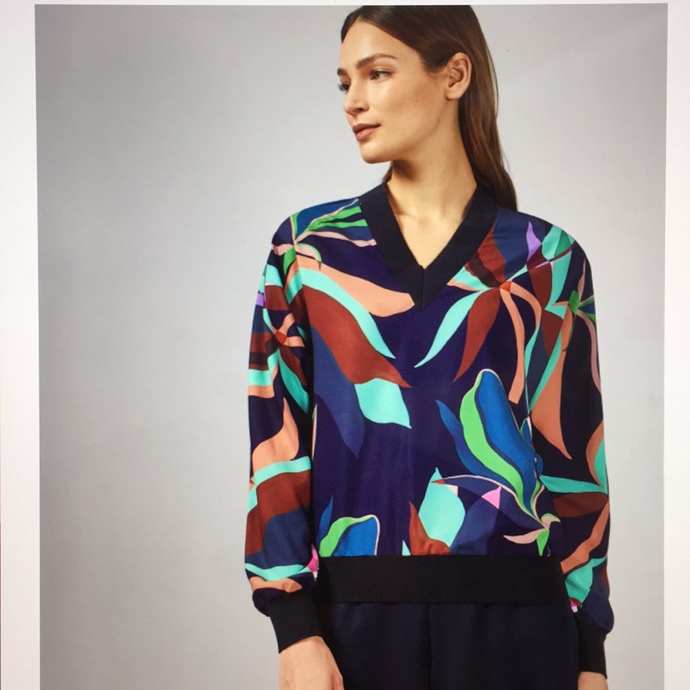 Ted Baker Byssie Navy Supernatural V-Neck Sweater